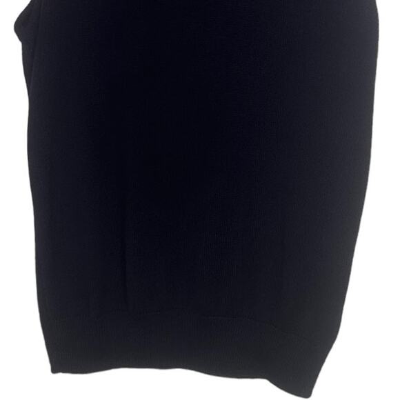 Vintage V-Neck Pullover Sweater Vest, Knit Stretch Top Navy Blue Small - Picture 5 of 10